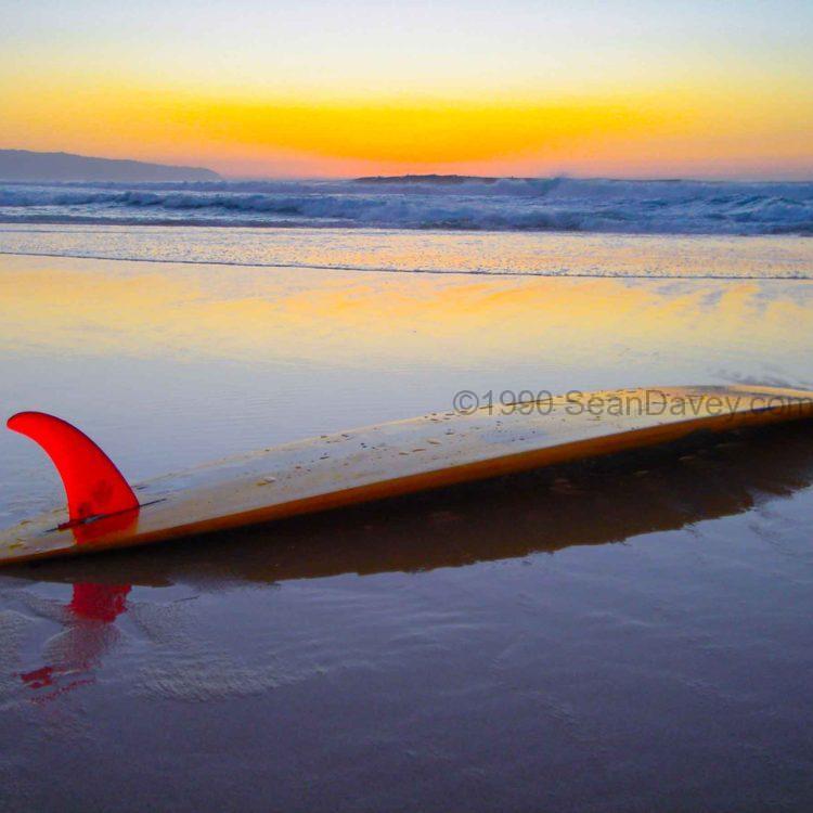Red Fin Surfboard