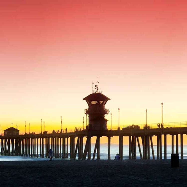 Huntington Beach Pier Silhouette