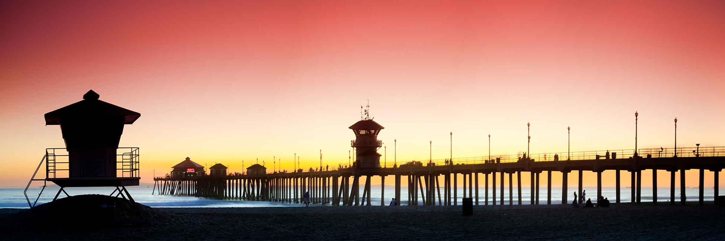 Huntington Beach Pier Silhouette