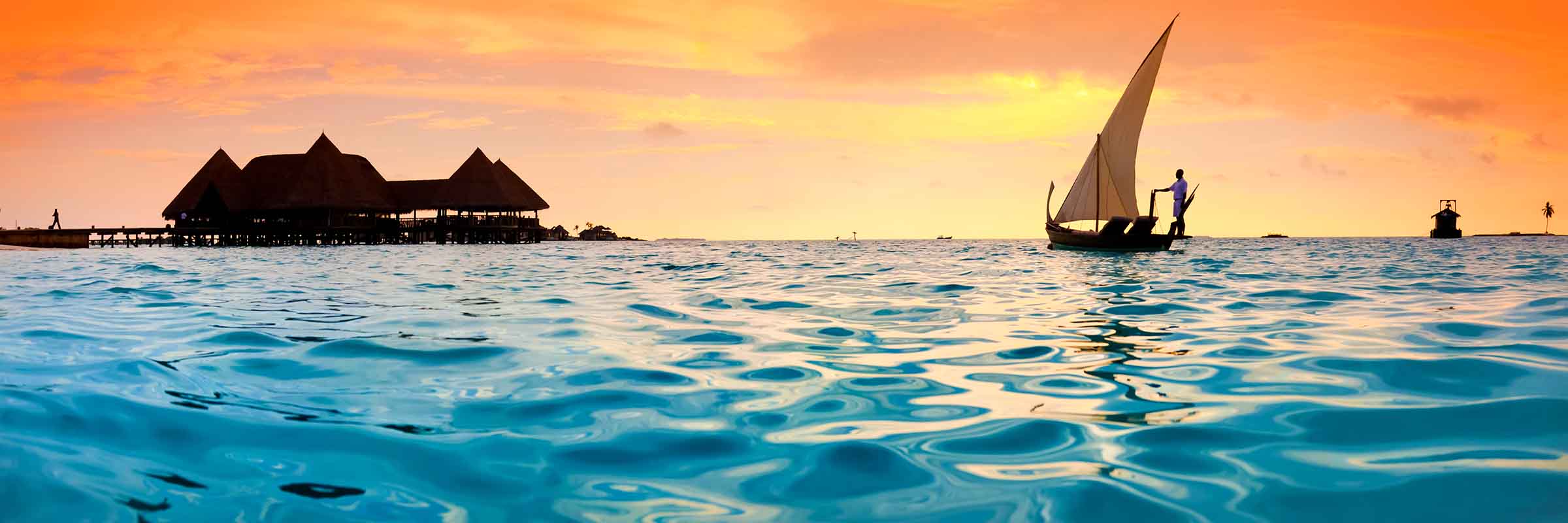 Maldivian Dhoni Boat Sunset