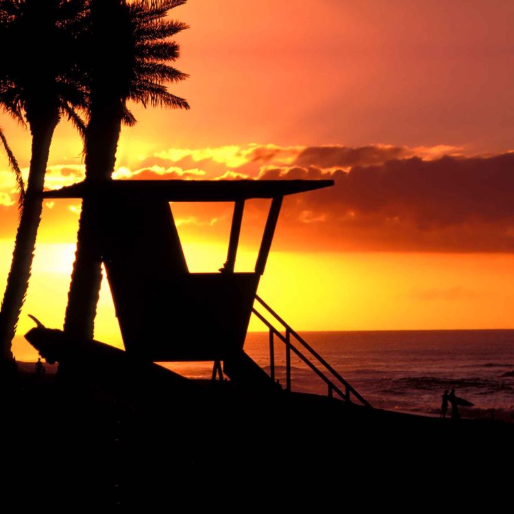 Lifeguard Tower Sunset