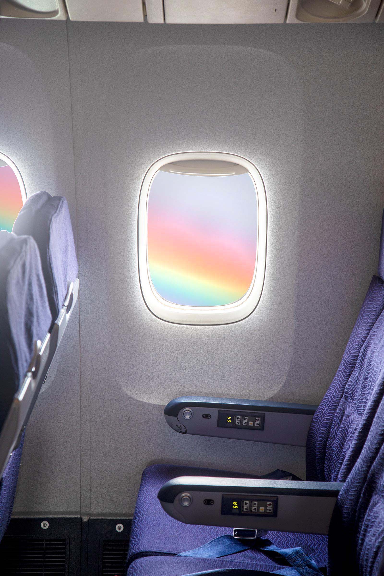Plane Window Rainbow