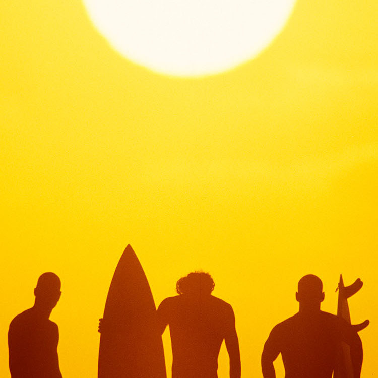 Golden Surf Silhouettes